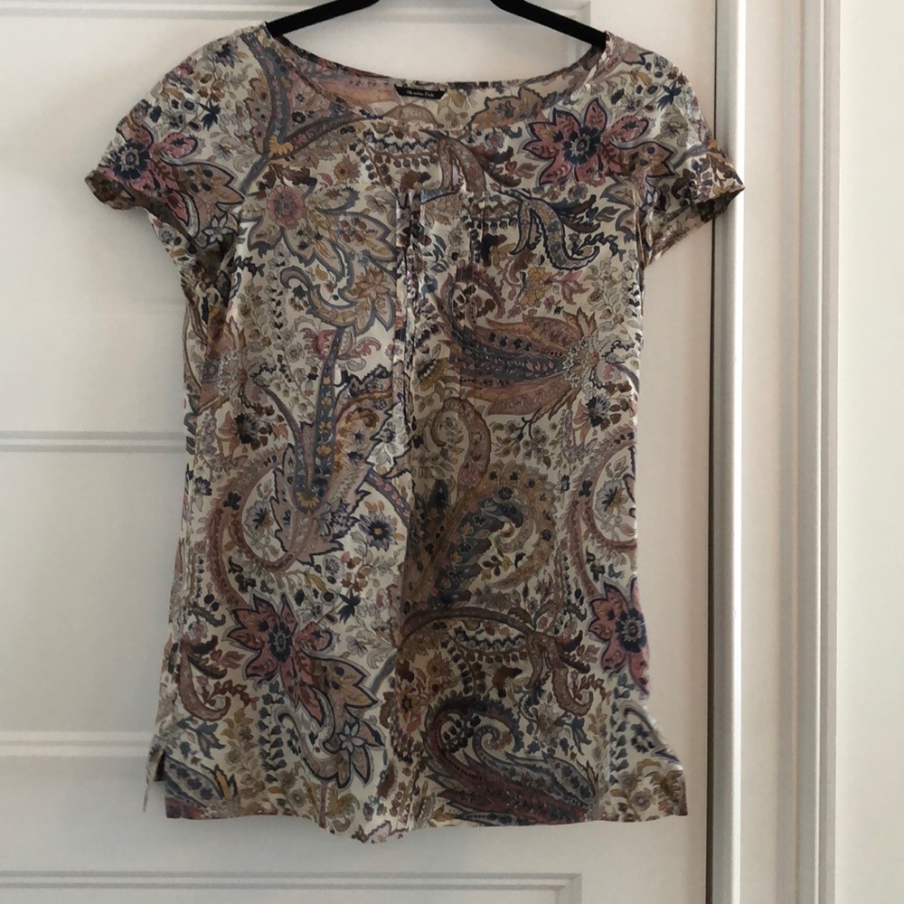 Massimo Dutti silk paisley top.